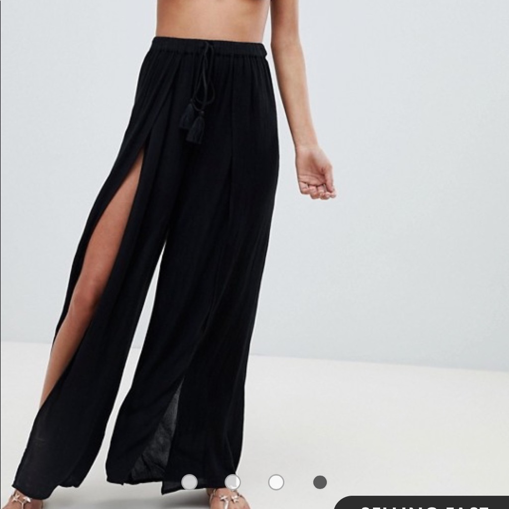Justfab Split Front Beach Sheet Pants - image 3